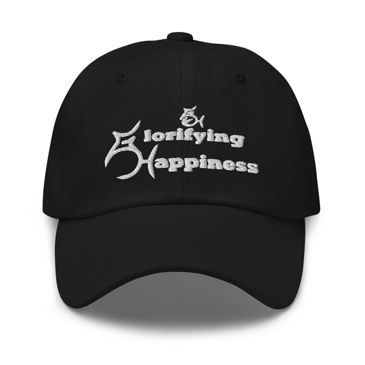 Glorifying Happiness White Design Hat